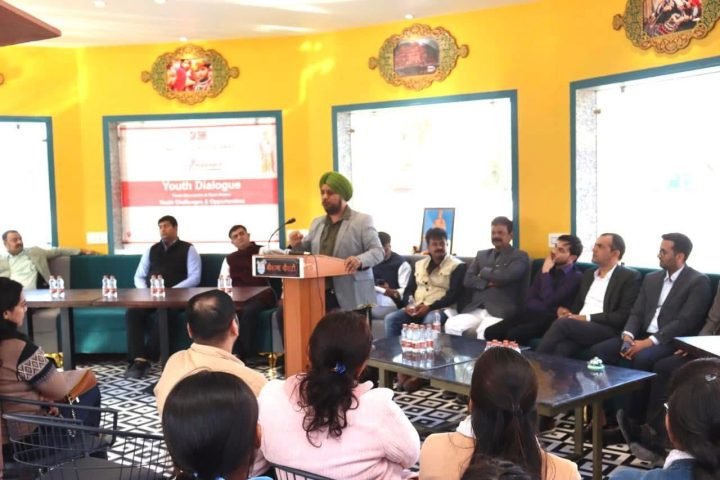 Speaking at a Youth Dialogue on youth challenges and opportunities