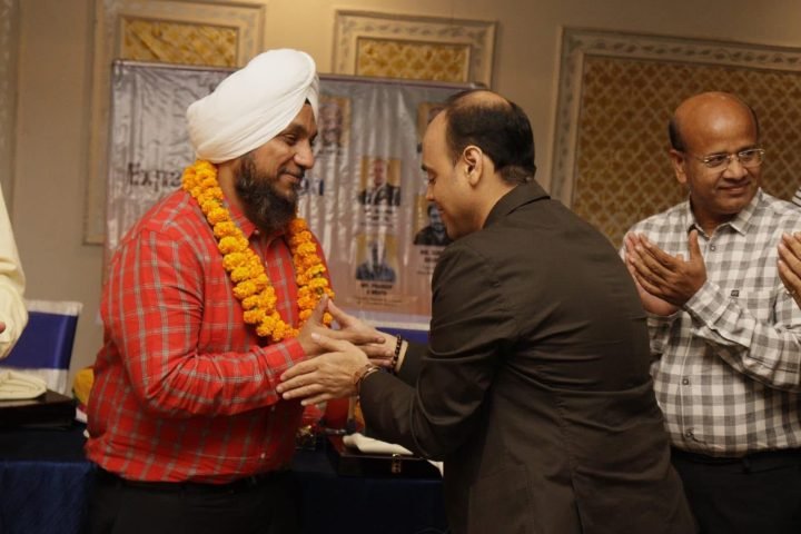 Felicitated by Deepak Agarwal, Bikaji Group