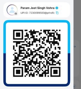UPI QR code for the session advance