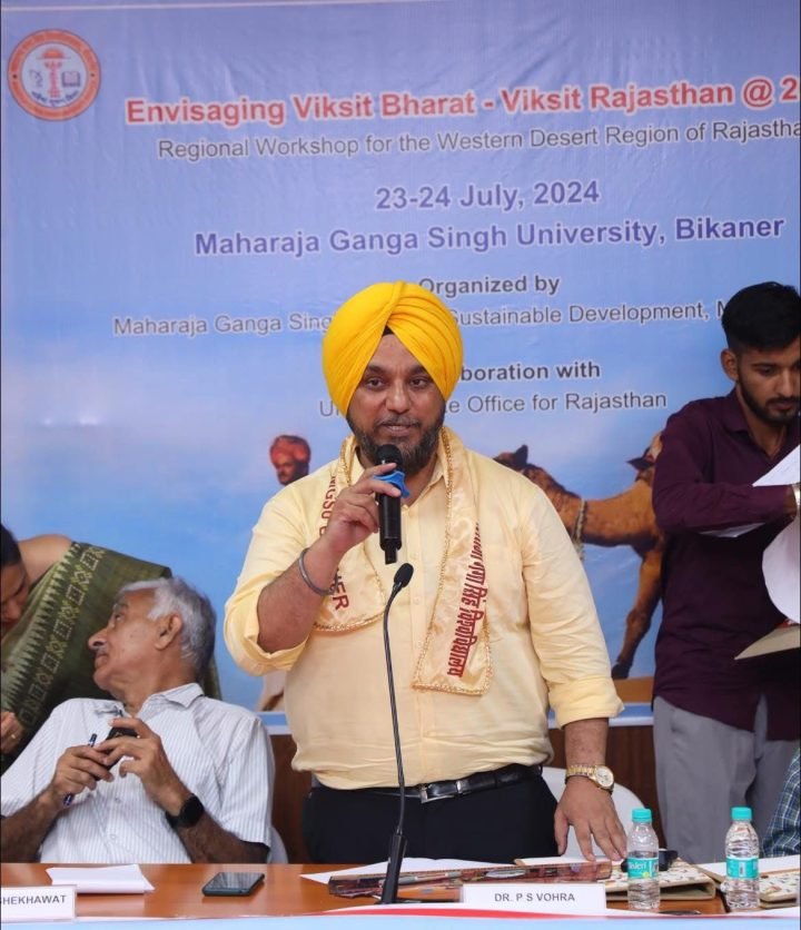 On the panel at Viksit Bharat Regional Workshop for Western Rajasthan