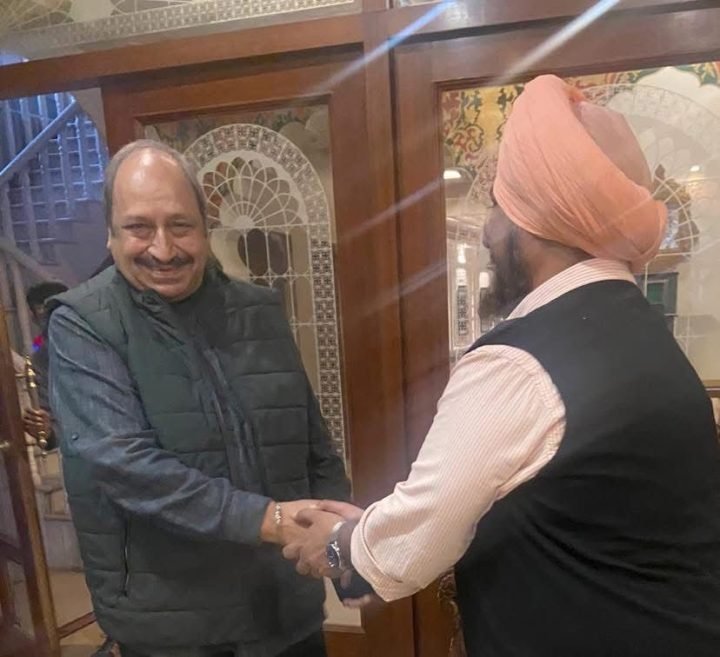 Greeting Mr. Sudhir Pandey, leading actor